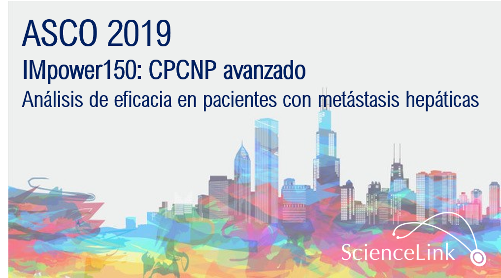 Atezolizumab + bevacizumab y quimioterapia en el tratamiento inicial de CPCNP metastásico con metástasis hepáticas muestra resultados positivos