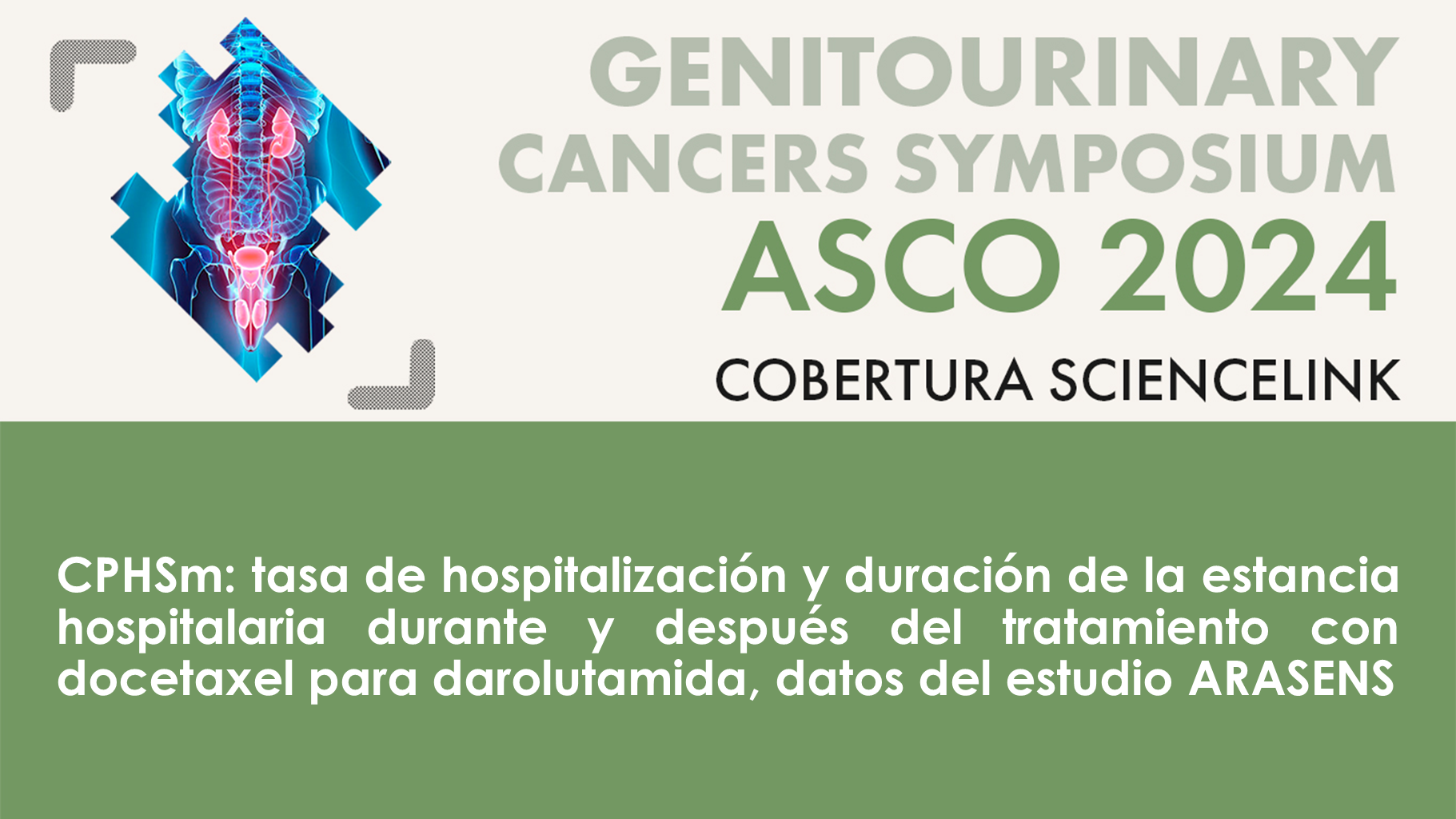 CPHSm: tasa de hospitalización y duración de la estancia hospitalaria durante y después del tratamiento con docetaxel para darolutamida, datos del estudio ARASENS