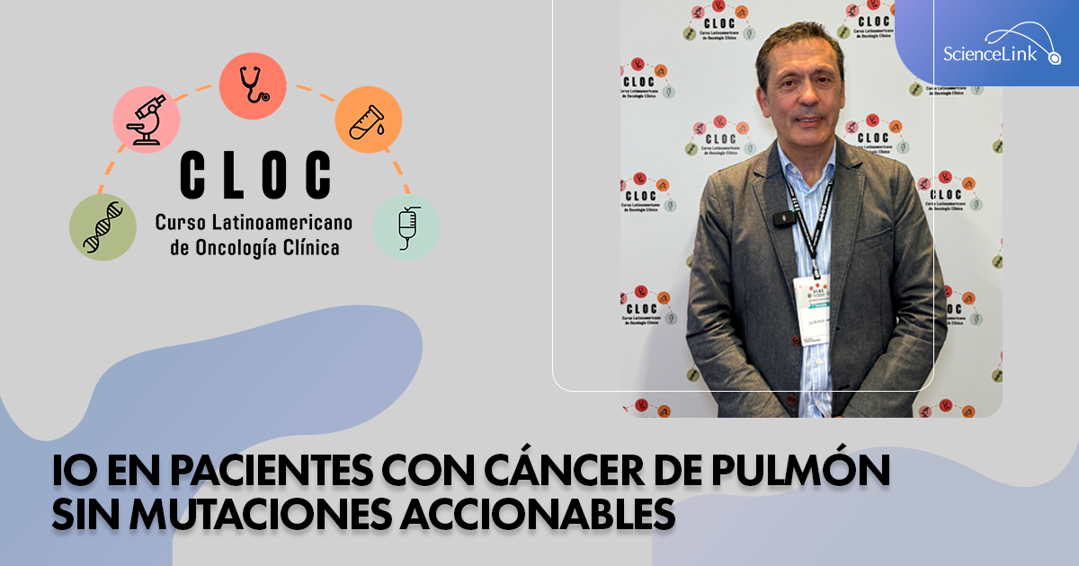 IO en pacientes con cáncer de pulmón sin mutaciones accionables