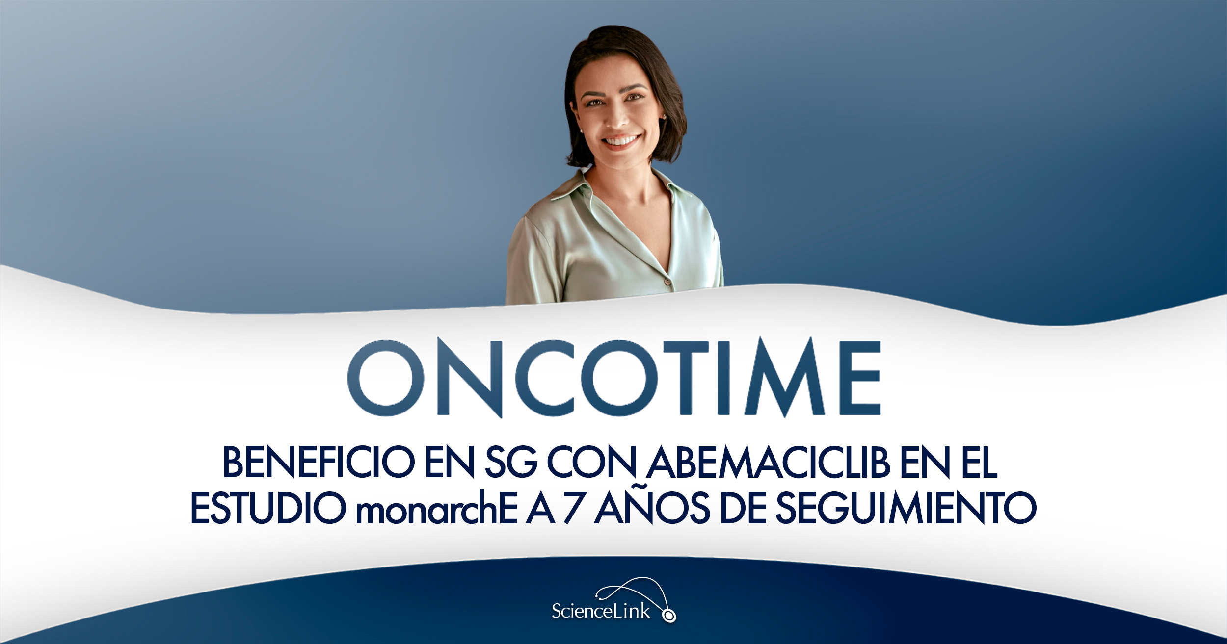 Beneficio en SG con abemaciclib en el estudio monarchE a 7 años de seguimiento