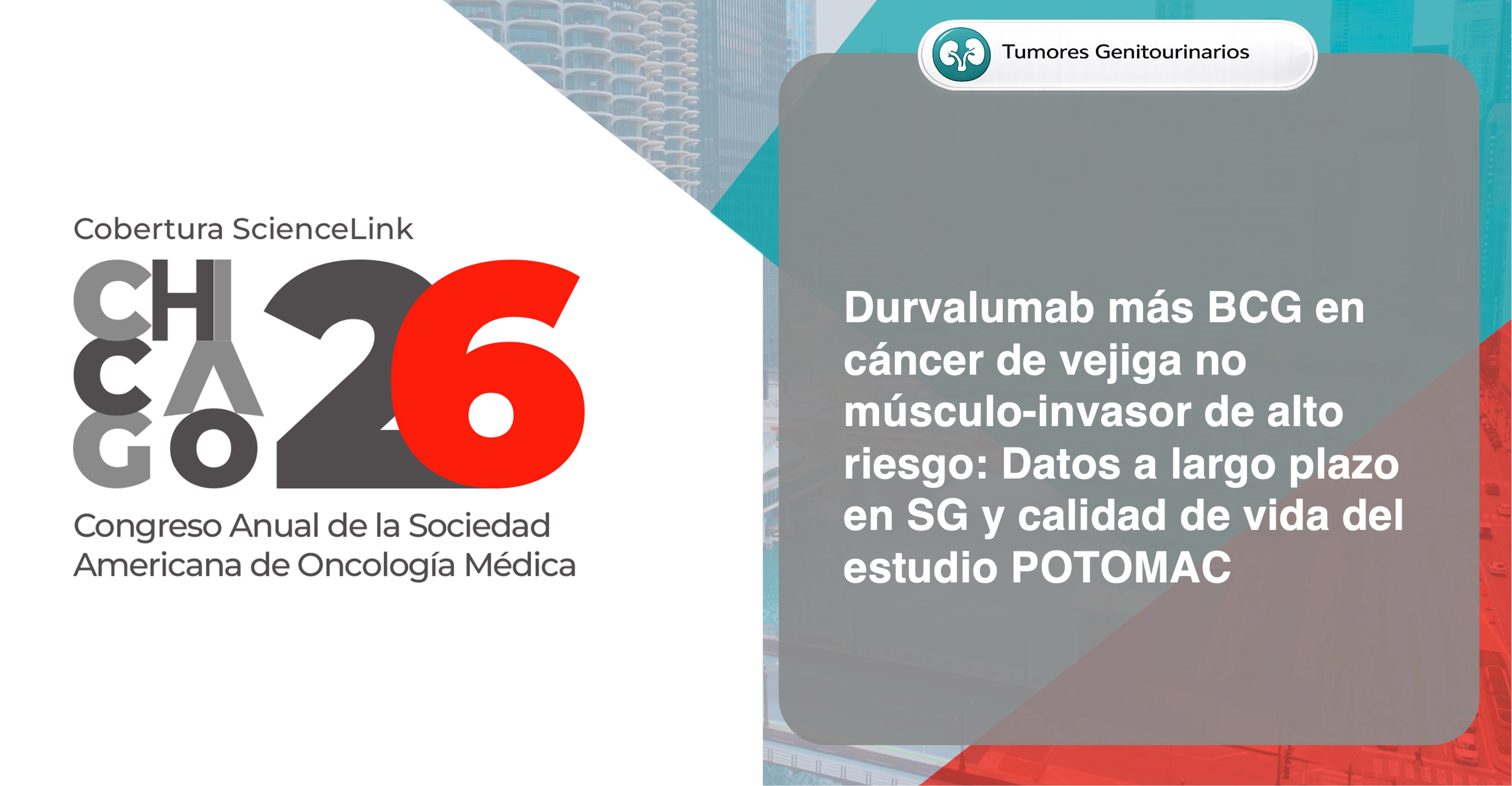 Durvalumab más BCG en cáncer de vejiga no músculo-invasor de alto riesgo: Datos a largo plazo en SG y calidad de vida del estudio POTOMAC