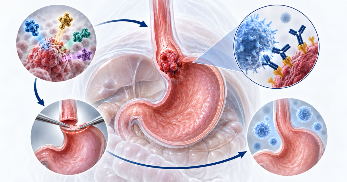 Durvalumab más FLOT perioperatorio mejora la supervivencia global en adenocarcinoma gástrico o de la UGE resecable